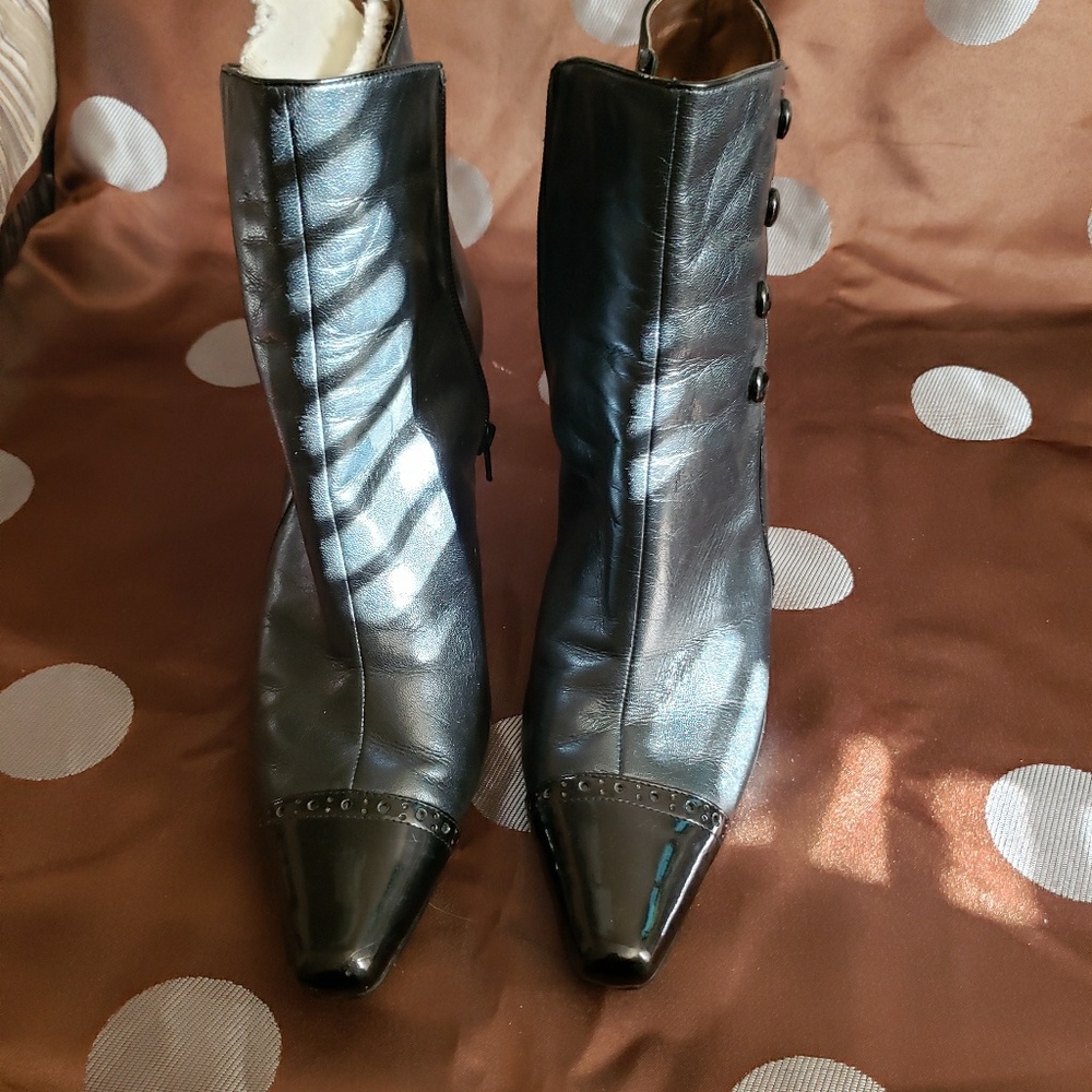Leather booties